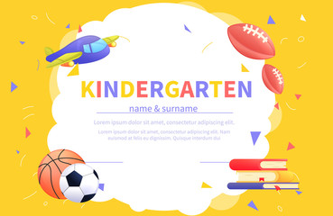 Kindergarten certificate templates for student. 
