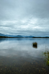 Kapitea Reservoir. Lake and mountains of new zealand