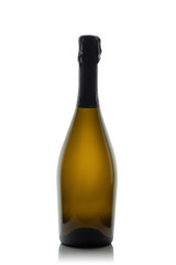 wine bottle on white background