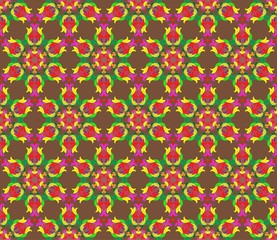 Background with seamless pattern in islamic or indian style