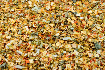 Variety of spices and herbs background