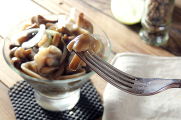 pickled mushrooms with onions
