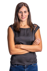 Fototapeta premium young woman isolated on a white background