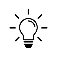 Light Bulb line icon vector.