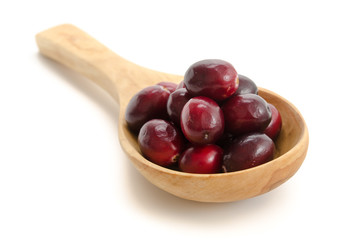Holzlöffel mit Cranberries