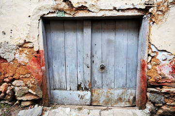 old wooden door