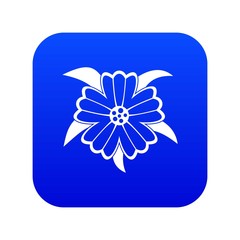 Flower icon digital blue for any design isolated on white vector illustration