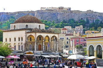 Gardinen View of Monastiraki with the Parthenon in the background © jekatarinka