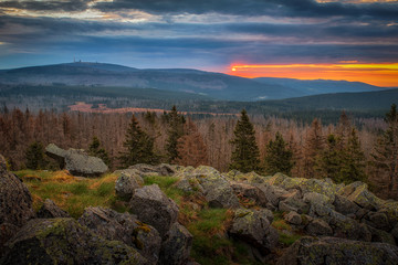 Brocken im Harz zum Sonnenaufgang