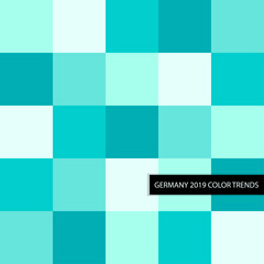 Trendy Turquoise 2019 Color Palette as abstract seamless background