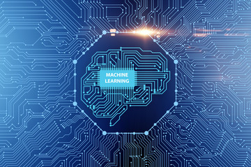 Machine learning concept - 3d rendering