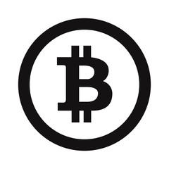 Bitcoin icon vector