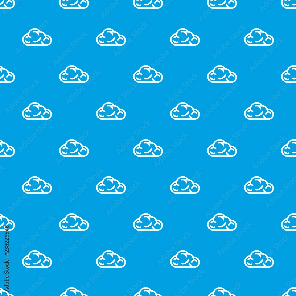 Poster ui cloud pattern vector seamless blue repeat for any use