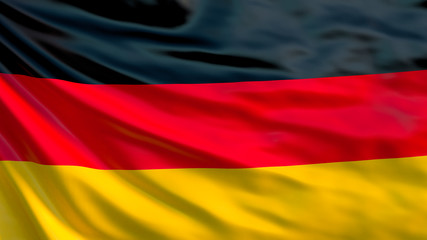 Germany flag. Waving flag of Germany 3d illustration