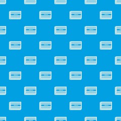 Fototapeta premium Microchip pattern vector seamless blue repeat for any use