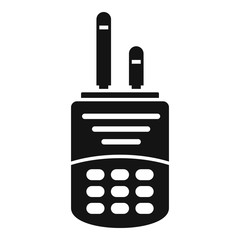 Walkie talkie icon. Simple illustration of walkie talkie vector icon for web design isolated on white background