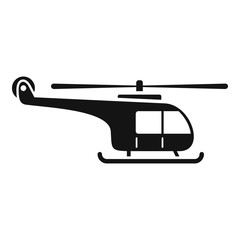 Mountain helicopter icon. Simple illustration of mountain helicopter vector icon for web design isolated on white background