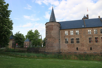 Fototapeta na wymiar View to medieval castle Helmond, Netherlands