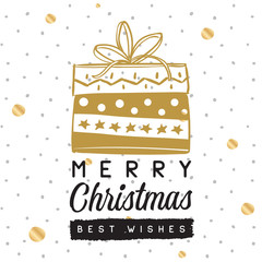 Merry Christmas typography.