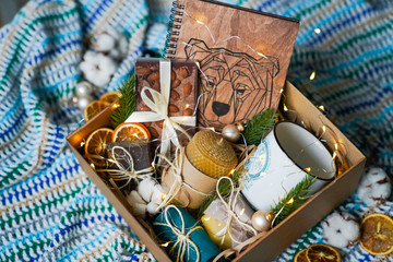 Gift for a man / New Year's gift for him in a box