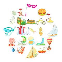 Cool show icons set. Cartoon set of 25 cool show vector icons for web isolated on white background