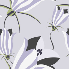 Bright modern floral pattern vector seamless
