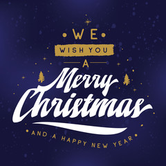 Merry Christmas typography.