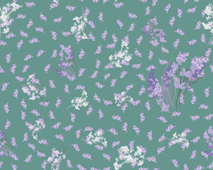 Floral lavender retro vintage background, illustration