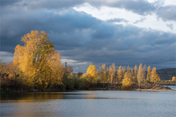 paysage d'automne à vernouillet à l'ouest de Paris