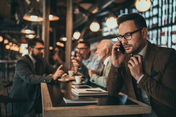 Keeping in touch with his clients