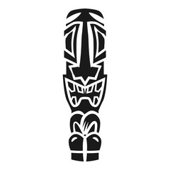 Retro tiki idol icon. Simple illustration of retro tiki idol vector icon for web design isolated on white background