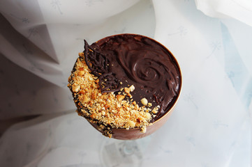 delicious dessert on a white tablecloth