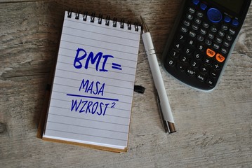Kalkulator BMI - obrazy, fototapety, plakaty