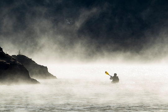 Kayaking in early December.