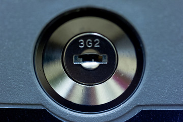 Close up of a lock on a safe