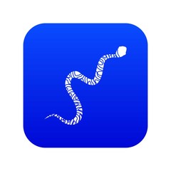 Snake wriggling icon digital blue for any design isolated on white vector illustration