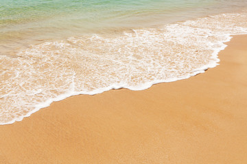 Fototapeta na wymiar Tropical beach with sea and bright sand