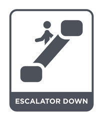 escalator down icon vector