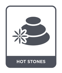 hot stones icon vector