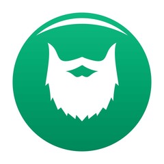 Villainous beard icon. Simple illustration of villainous beard vector icon for any design green
