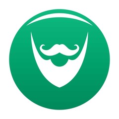 Pointing beard icon. Simple illustration of pointing beard vector icon for any design green