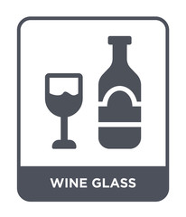 wine glass icon vector