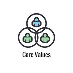 Core Values Outline / Line Icon Conveying a Specific Purpose