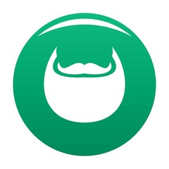 Man beard icon. Simple illustration of man beard vector icon for any design green