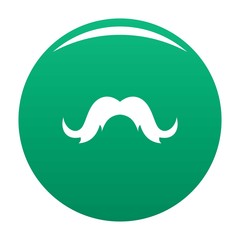 Obraz premium Human mustache icon. Simple illustration of human mustache vector icon for any design green