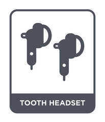 tooth headset icon vector