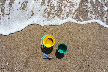 Shovel on the beach