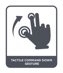 tactile command down gesture icon vector