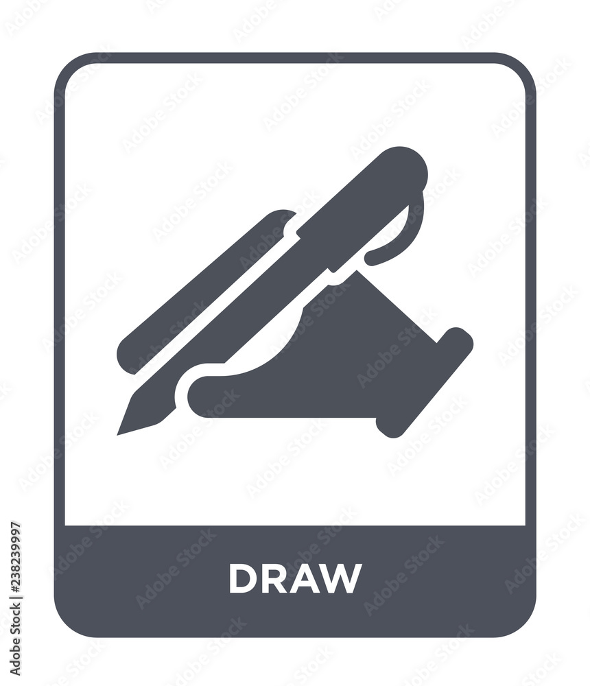 Wall mural draw icon vector