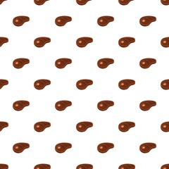 Barbecue steak pattern seamless vector repeat for any web design
